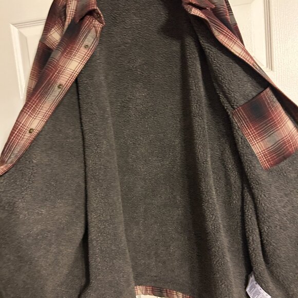 Mens CARHARTT Hubbard Sz 3XL Plaid Flannel Sherpa Lined Shirt Jacket - Picture 9 of 10